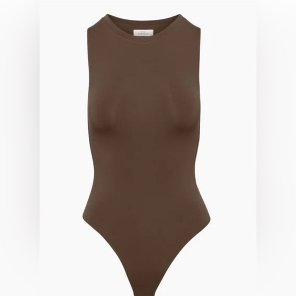 Babaton Tops - Aritzia Babaton Sleek Brown Sleeveless Bodysuit Medium